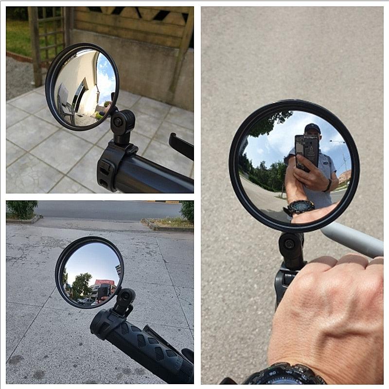 1 Rétroviseur Universel pour Vélo, Réglable, Rotatif, Grand Angle, pour Cyclisme, Arrière, Rétroviseurs Réglables et Rotatifs, Antichoc, Grand Angle, en Acrylique Convexe, Miroir de Sécurité Extérieur pour VTT et Vélo de Route