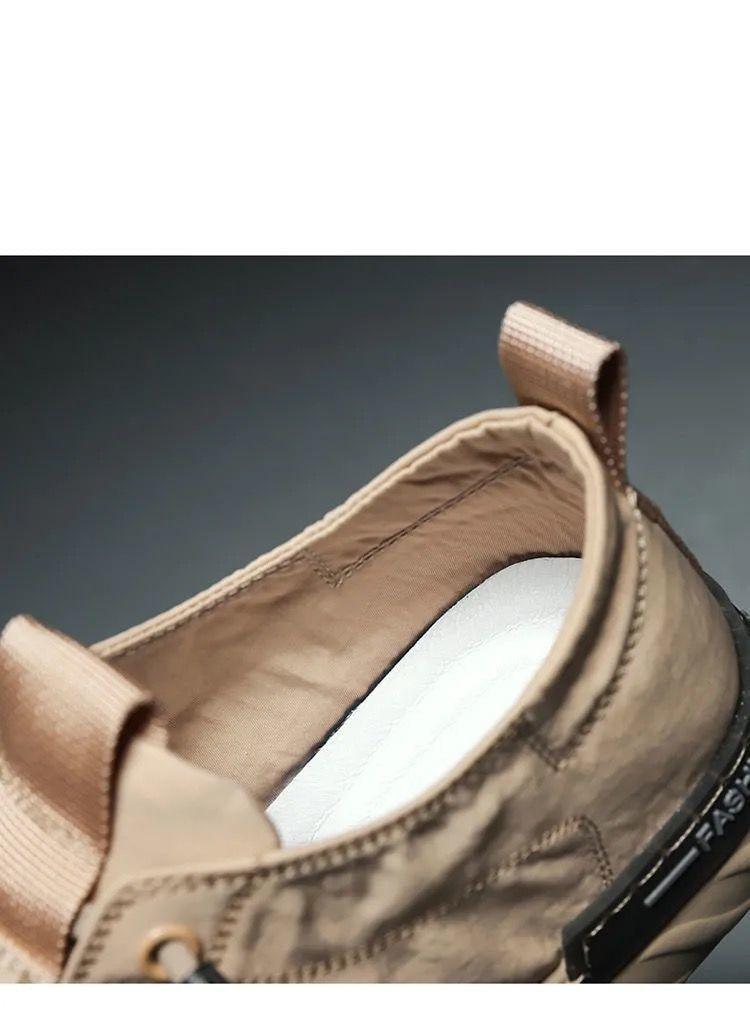 Baskets décontractées en toile pour hommes, confortables et polyvalentes, respirantes, chaussures de sport plates, légères, pour la marche en extérieur, design moderne.