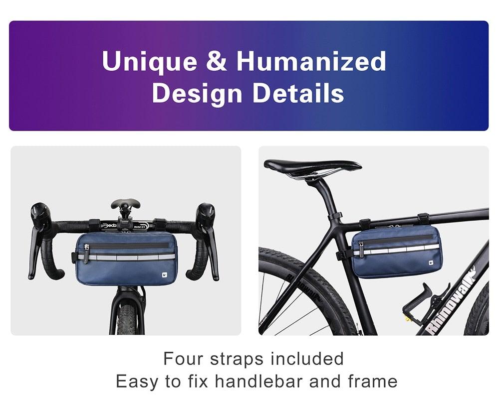 Nouveau Sac de Guidon Sacoches de Vélo Sacoche de Cadre Imperméable Multifonctionnel Sac à Bandoulière Portable Accessoires de Vélo Sac de Guidon Multifonctionnel Sacoche Avant de Vélo Étanche Sac à Bandoulière Sac à Main Sac Banane