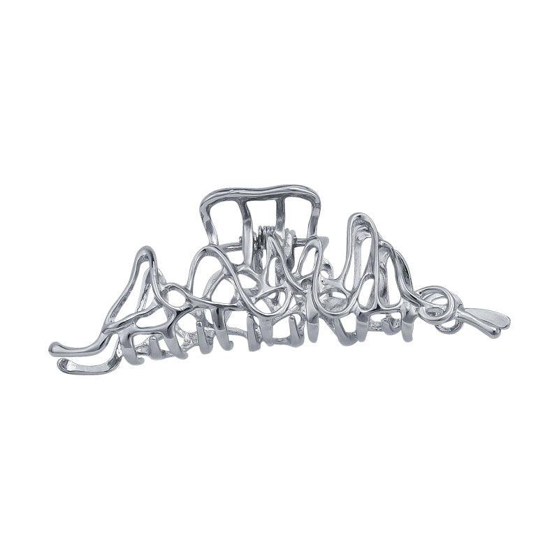Femme Nouveauté Minimaliste Délicat Design Épingles à Cheveux Irrégulières Style Punk Métal Argenté Pinces à Cheveux Barrettes Accessoires pour Cheveux Femme Pinces à Cheveux