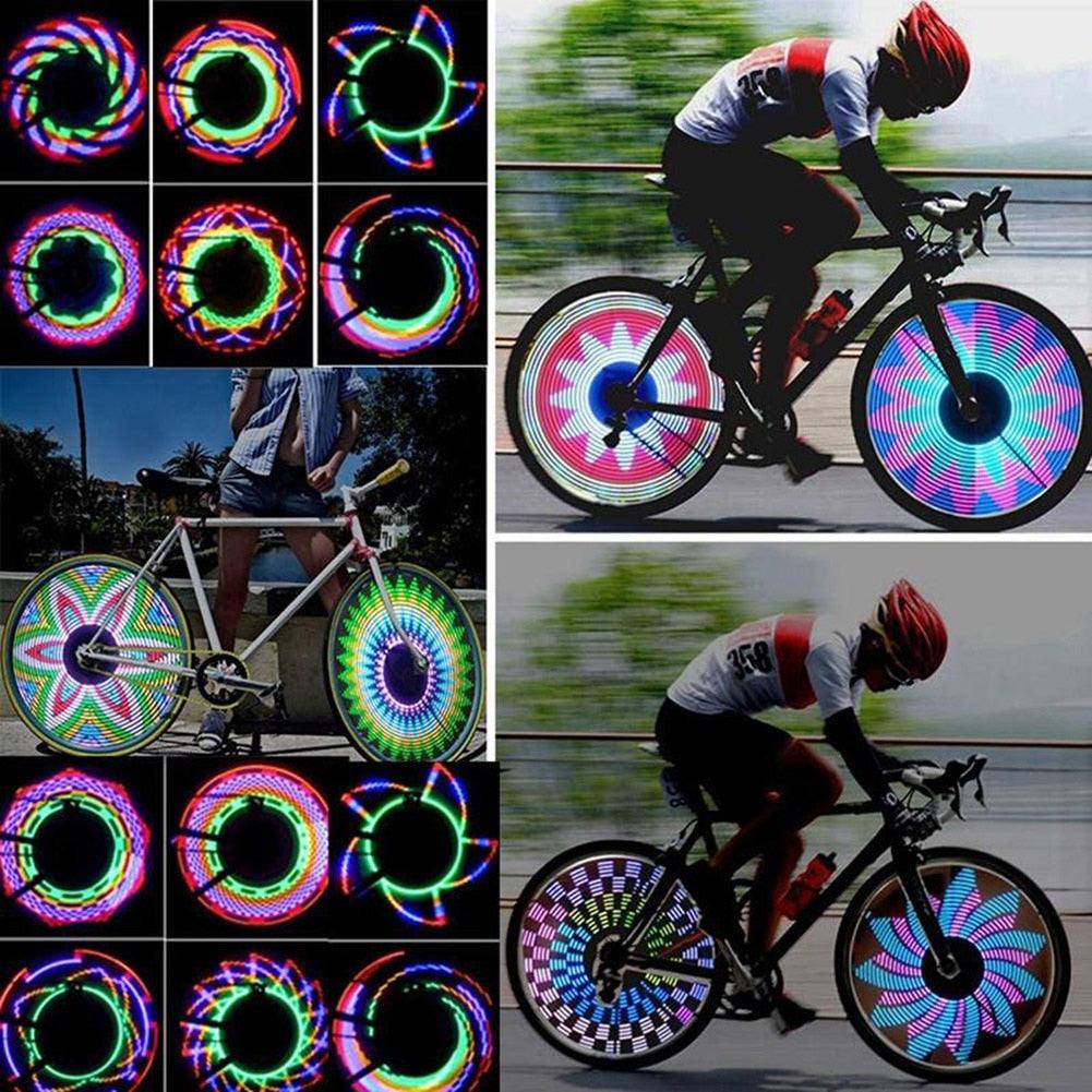 Lumière de vélo Cyclisme Pneu de vélo Valve LED Flash Rayon Lumière Avertissement Lampe Décorations de rayons de vélo Lumières de roue Ultra Lumineuses Étanche Lumières de rayons de vélo Décoration de cyclisme Lampe de poche d'avertissement de sécurité
