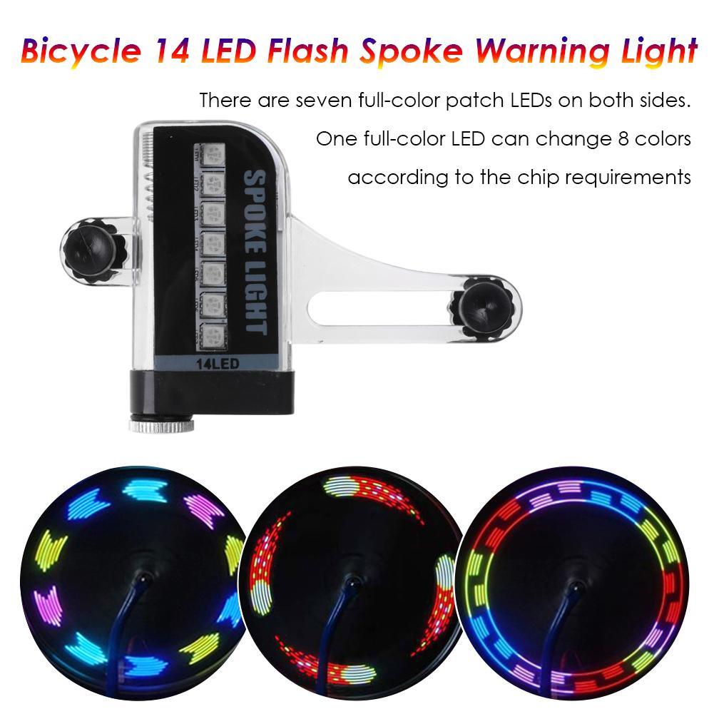 Lumière de vélo Cyclisme Pneu de vélo Valve LED Flash Rayon Lumière Avertissement Lampe Décorations de rayons de vélo Lumières de roue Ultra Lumineuses Étanche Lumières de rayons de vélo Décoration de cyclisme Lampe de poche d'avertissement de sécurité