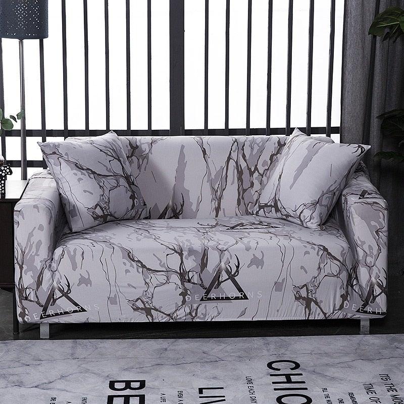 Housses de canapé élastiques pour salon, housses extensibles pour canapé d'angle en forme de L, housses de fauteuil 1/2/3/4 places, housses de protection élastiques élégantes imprimées pour canapé d'angle, protecteur de meubles pour salon