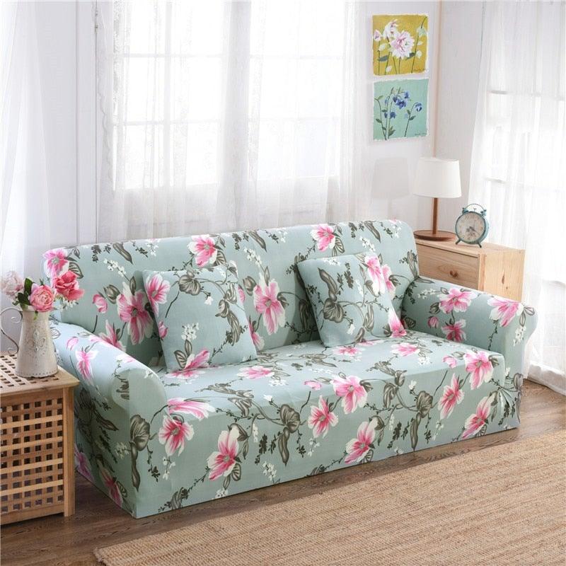 Housses de canapé élastiques pour salon, housses extensibles pour canapé d'angle en forme de L, housses de fauteuil 1/2/3/4 places, housses de protection élastiques élégantes imprimées pour canapé d'angle, protecteur de meubles pour salon