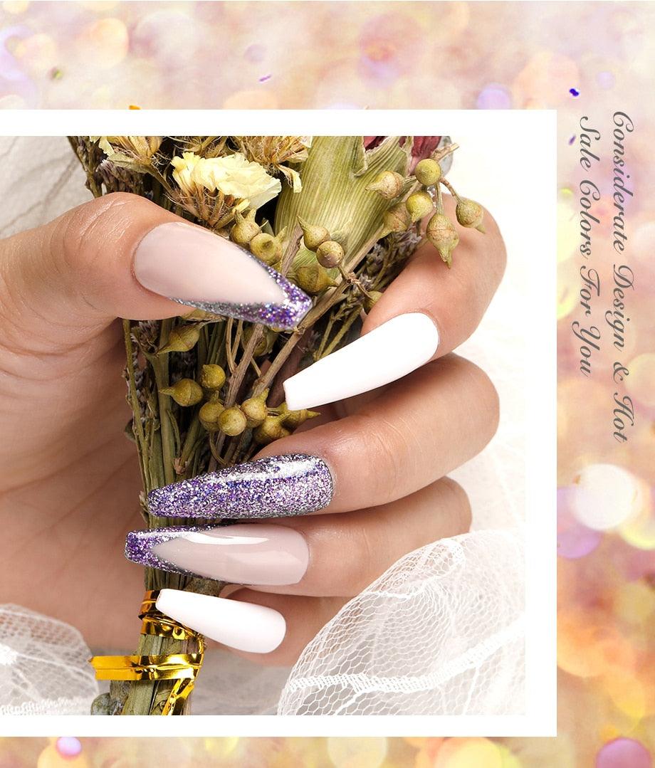 Nouveau Vernis à Ongles Gel Populaire pour Femmes, UV LED Permanent Effet Mat Brillant, Design de Luxe pour Femmes et Filles