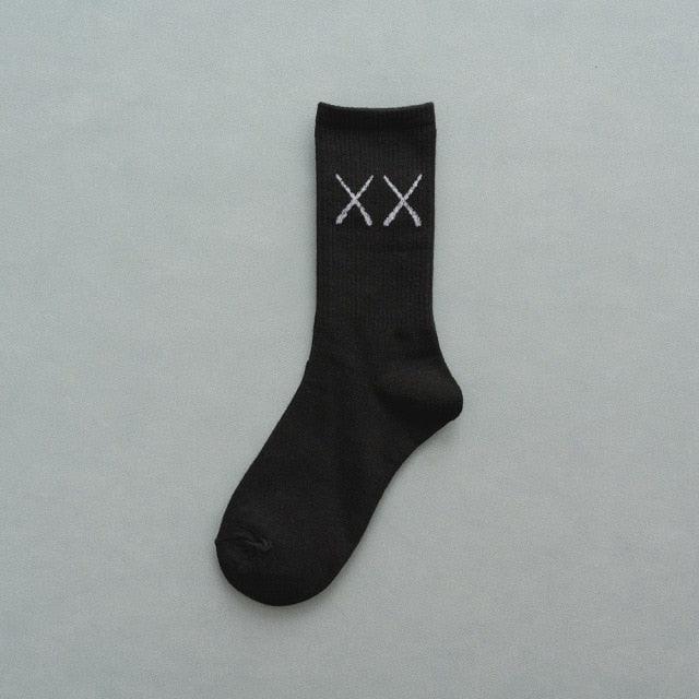 1 Paire Chaussettes De Sport Unisexe Neuves En Coton Peigné Pur Respirantes De Compression Longues Couleur Unie Noir Blanc Pour Hommes Et Femmes Été Hiver Mi-Mollet Chaudes