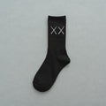 1 Paire Chaussettes De Sport Unisexe Neuves En Coton Peigné Pur Respirantes De Compression Longues Couleur Unie Noir Blanc Pour Hommes Et Femmes Été Hiver Mi-Mollet Chaudes