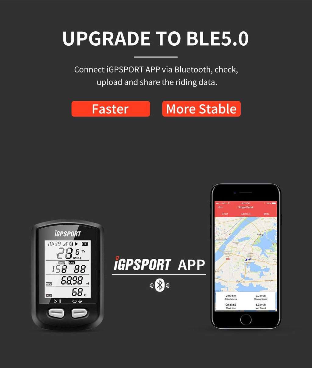 Compteur de vélo GPS sans fil, ordinateur de vélo étanche IPX6 avec ANT+ et Bluetooth, compteur de vitesse et odomètre de vélo rechargeable, ordinateur de cyclisme, suivi VTT avec affichage LCD rétroéclairé automatique