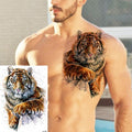 Grands Tatouages ​​Tigre Noir Imperméables Tatouages ​​Léopard Grande Bête Corps Bras Jambes Tatouage Tigre Cool Face Tatouages Temporaires Pour Femmes Hommes