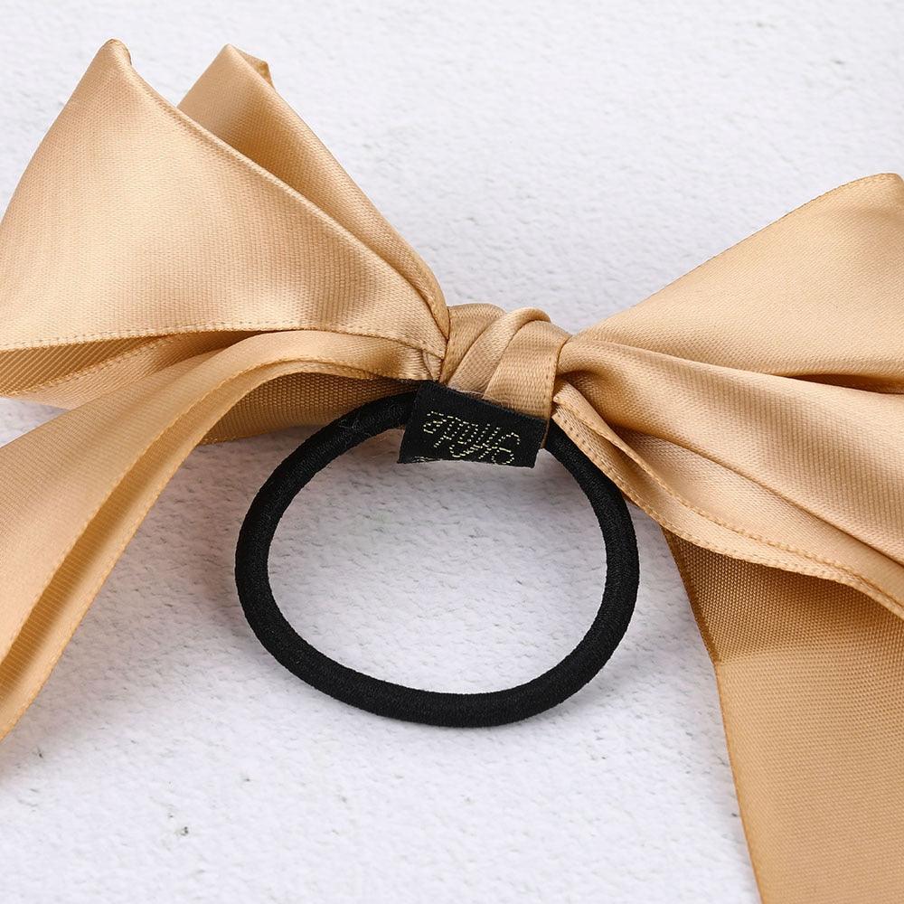 Accessoires Bandeaux Élastiques Nœud Papillon Mode Serre-tête Long Ruban Nœud Attache Cheveux Chouchous Porte-queue de Cheval Accessoires pour Femmes et Filles