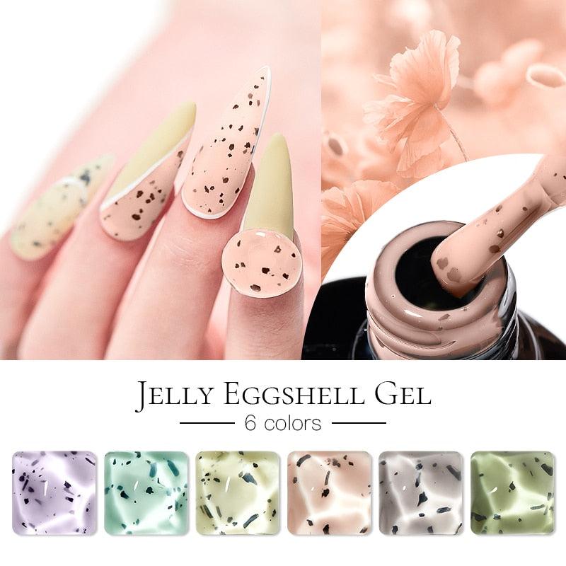 TENDANCE Populaire Luxe Intéressant Gel Ongles Vernis à Ongles Permanent Gel Coquille d'Œuf Gel Vernis à Ongles Design Luxe Coquille d'Œuf Pour Femmes et Filles