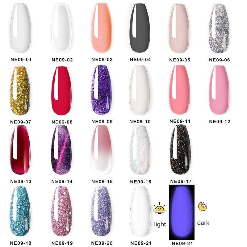 Vernis à Ongles Gel Diamant Poly 15ml Semi Permanent UV Manucure Réfléchissant Étincelant Brillance Luxe Design Pour Femmes et Filles