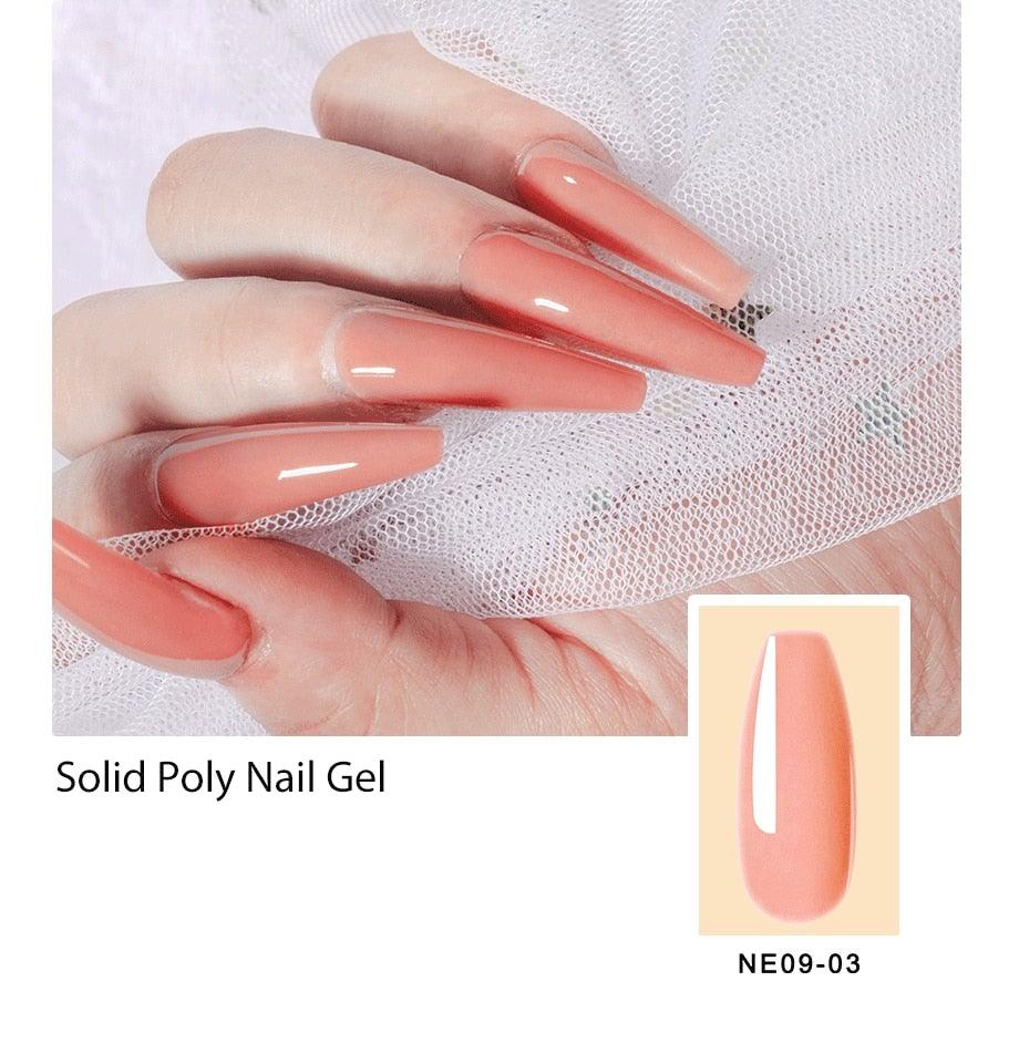 Vernis à Ongles Gel Diamant Poly 15ml Semi Permanent UV Manucure Réfléchissant Étincelant Brillance Luxe Design Pour Femmes et Filles