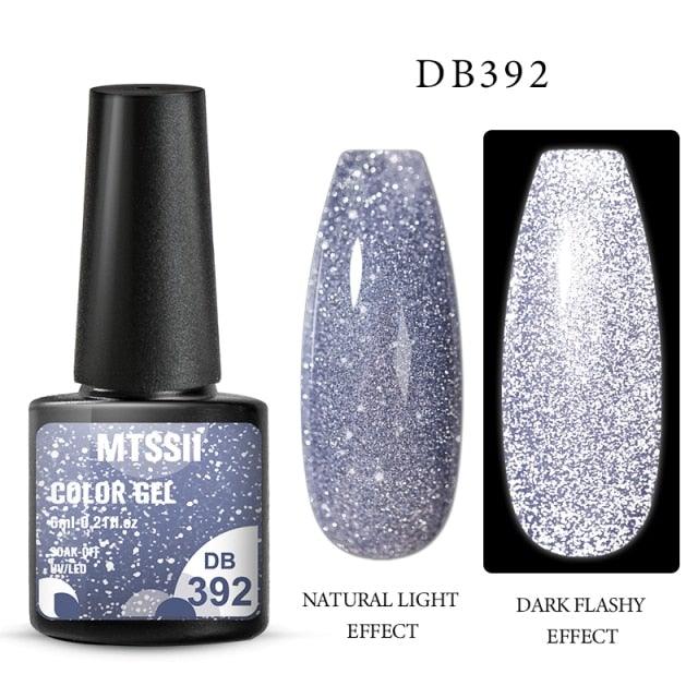 Vernis à ongles en gel scintillant réfléchissant Fashion 2022, 8 couleurs, Aurores scintillantes, Vernis à ongles en gel diamant UV permanent pour filles et femmes