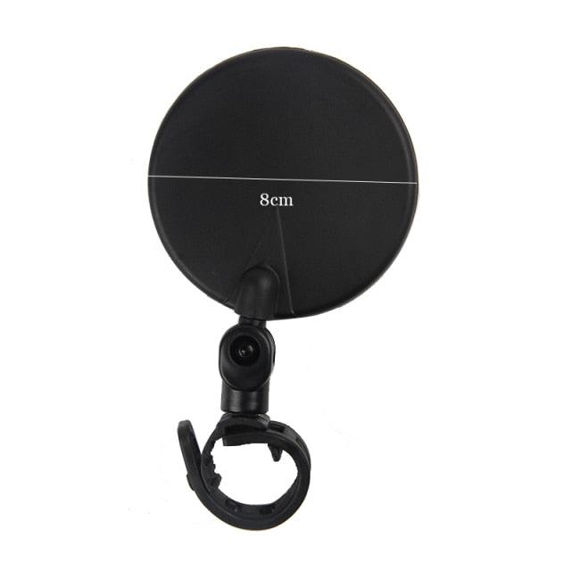Rétroviseur de vélo universel pour guidon Rétroviseur rotatif à 360 degrés pour vélo Accessoires de cyclisme Rétroviseur arrière de vélo réglable Rétroviseurs rotatifs à 360° fixés au guidon Miroir en verre Rétroviseur universel