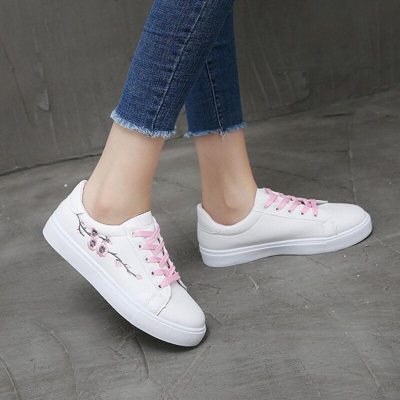 Baskets Respirantes Printemps Femme, Chaussures à Plateforme en Cuir pour Femme, Baskets Décontractées à Lacets, Baskets Blanches Tendance, Baskets à Plateforme en Cuir PU Blanc pour Femme, Baskets de Marche à Lacets
