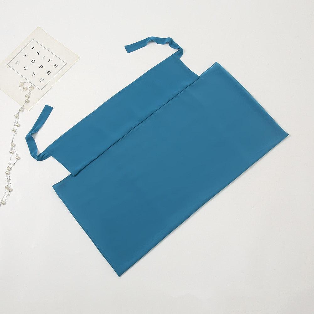 Voile élégant en mousseline de soie léger, coloré et uni, avec bandage, écharpe en mousseline de soie antidérapante, élégante, respirante, longs hijabs islamiques, bandeau, turban de mode pour femmes