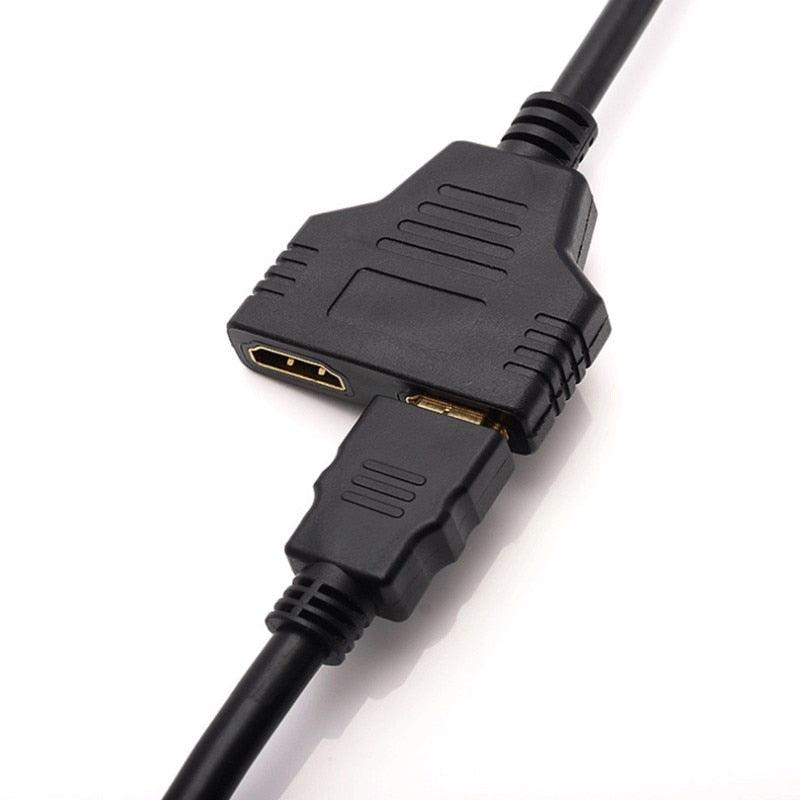 1 Câble répartiteur HDMI 1080P mâle vers double femelle, 1 entrée 2 sorties, convertisseur HDMI, câble adaptateur répartiteur HDMI pour HDTV HD LED LCD