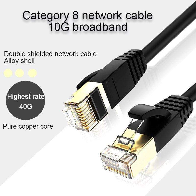 Câble Ethernet Super Rapide CAT8 2021 Câble Réseau Lan RJ45 FTP Pour RJ45 Cat8 Cordon de Brassage Compatible Câble Modem Routeur Ethernet Haute Vitesse Pour Routeur Téléviseur