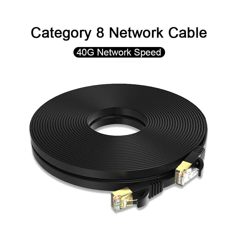 Câble Ethernet Super Rapide CAT8 2021 Câble Réseau Lan RJ45 FTP Pour RJ45 Cat8 Cordon de Brassage Compatible Câble Modem Routeur Ethernet Haute Vitesse Pour Routeur Téléviseur