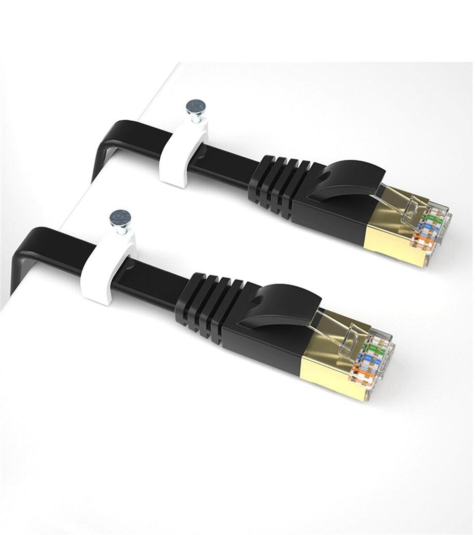 Câble Ethernet Super Rapide CAT8 2021 Câble Réseau Lan RJ45 FTP Pour RJ45 Cat8 Cordon de Brassage Compatible Câble Modem Routeur Ethernet Haute Vitesse Pour Routeur Téléviseur