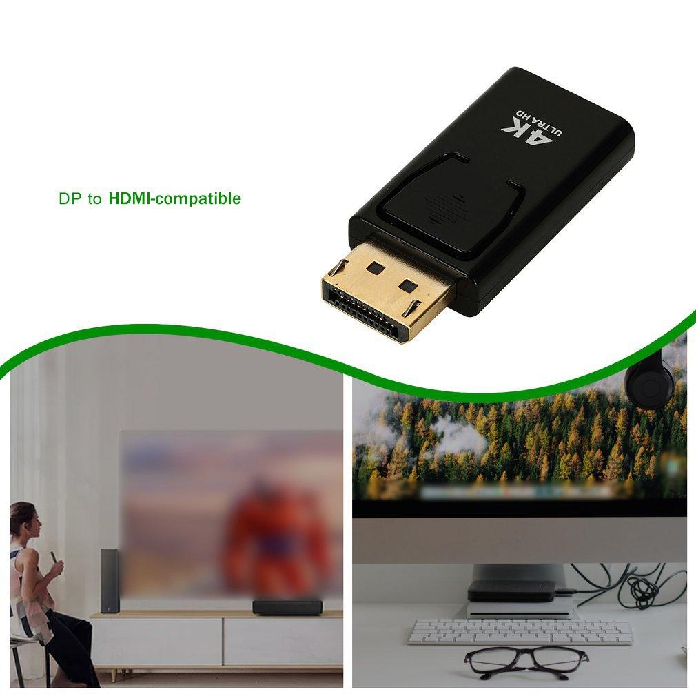 Adaptateur 4K DP vers HDMI-compatible 1080P et connecteur vidéo audio DP vers HDMI-compatible DP pour moniteur de PC portable projecteur