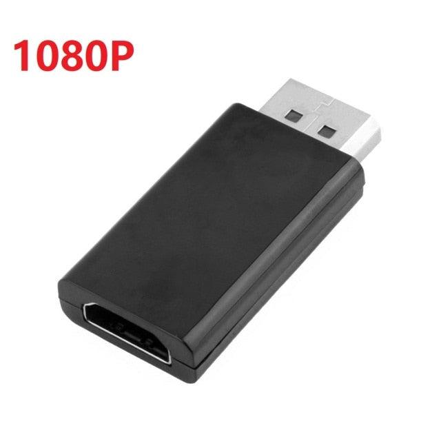 Adaptateur 4K DP vers HDMI-compatible 1080P et connecteur vidéo audio DP vers HDMI-compatible DP pour moniteur de PC portable projecteur