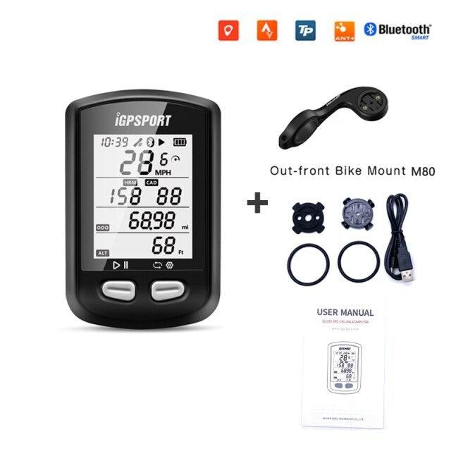 Compteur de vélo GPS sans fil, ordinateur de vélo étanche IPX6 avec ANT+ et Bluetooth, compteur de vitesse et odomètre de vélo rechargeable, ordinateur de cyclisme, suivi VTT avec affichage LCD rétroéclairé automatique