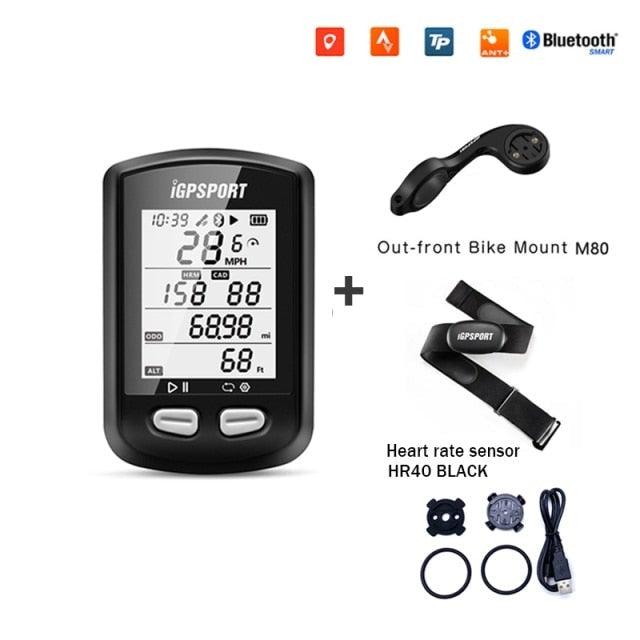 Compteur de vélo GPS sans fil, ordinateur de vélo étanche IPX6 avec ANT+ et Bluetooth, compteur de vitesse et odomètre de vélo rechargeable, ordinateur de cyclisme, suivi VTT avec affichage LCD rétroéclairé automatique