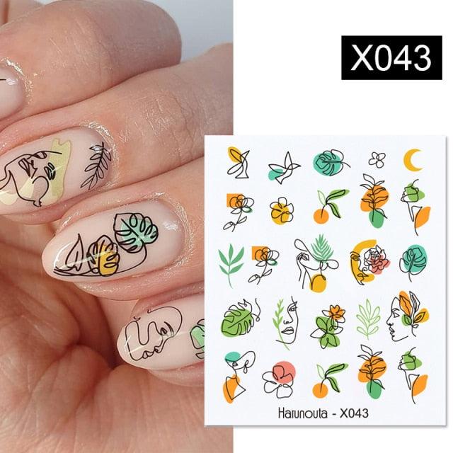 Décalcomanies à l'eau fruits d'été Kiwi Banane Fraise Fleur Alphabet Feuilles Autocollants Nail Art Wraps Curseur Décorations Tranches Nail Art Fruits 3D, Fournitures Nail Art Slime Fruits d'été Décorations Nail Art Flocons de Fruits Accessoires Nail