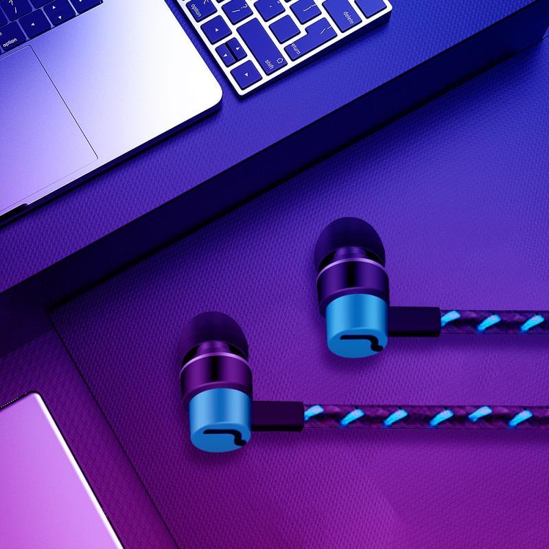 Écouteurs de sport filaires pour le gaming intra-auriculaires Moniteur Écouteurs avec micro Son stéréo Contrôle du volume Casque filaire 3,5 mm avec basses Écouteurs stéréo Écouteurs de musique Sport Gaming Casque avec micro Écouteurs simples