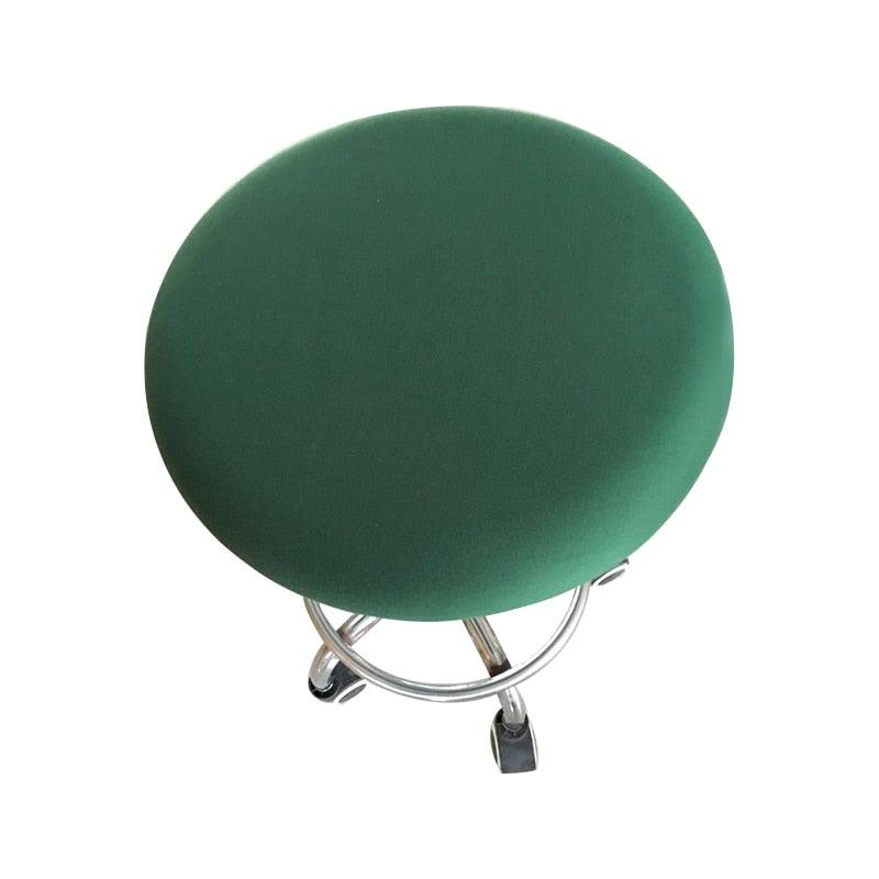 Housse de chaise ronde en tissu polyester imperméable pour siège de salle à manger, housses de chaise d'hôtel et de banquet, protection de chaise ronde, housses de tabouret de bar lavables, housses de coussin de tabouret élastiques pour chaises de bar