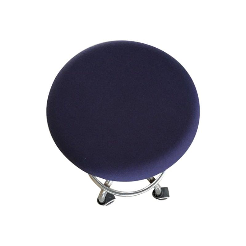Housse de chaise ronde en tissu polyester imperméable pour siège de salle à manger, housses de chaise d'hôtel et de banquet, protection de chaise ronde, housses de tabouret de bar lavables, housses de coussin de tabouret élastiques pour chaises de bar