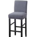 Housse de chaise de bar haute Housse de tabouret de bar en polaire couleur unie pour bar, café, réception, restaurant, mariage, protection de chaise, housse de chaise extensible pour salle à manger, housse en matériau élastique pour chaise de bureau