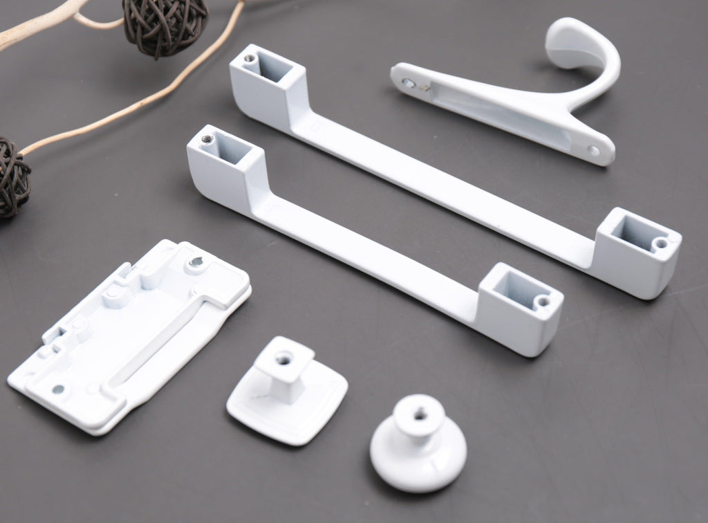Poignées de tiroir, armoire, meubles de cuisine, poignées pour bouton d'armoire, tiroir, meubles, cuisine, bouton de simplicité, blanc, acier inoxydable, tube creux, barres de traction, bouton d'armoire pour quincaillerie de meubles de cuisine