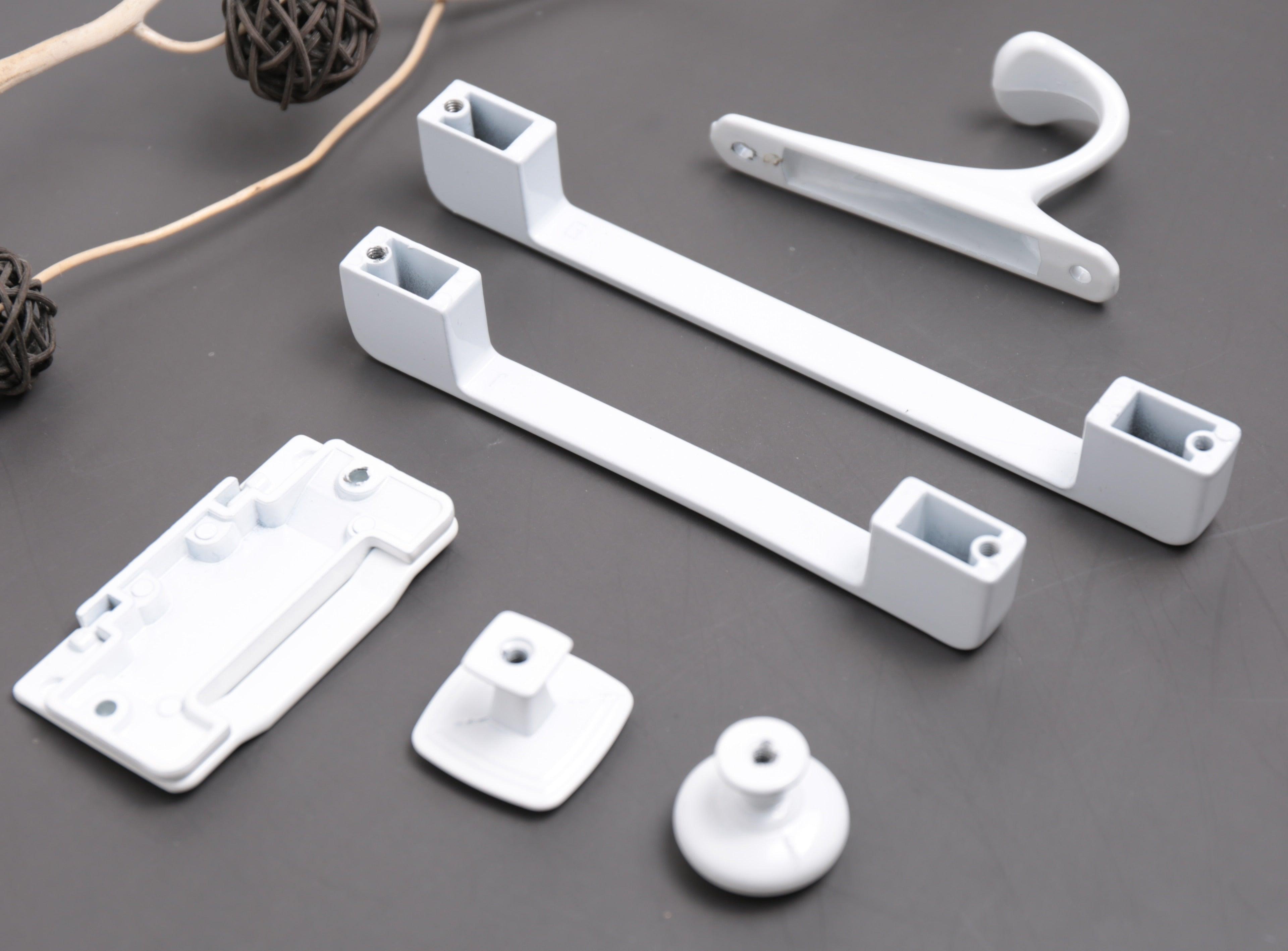 Poignées de tiroir, armoire, meubles de cuisine, poignées pour bouton d'armoire, tiroir, meubles, cuisine, bouton de simplicité, blanc, acier inoxydable, tube creux, barres de traction, bouton d'armoire pour quincaillerie de meubles de cuisine