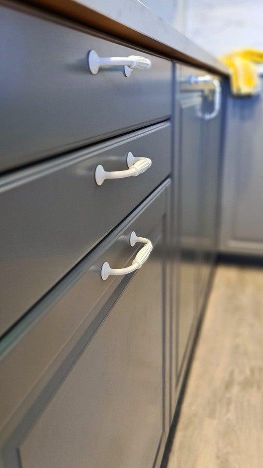 Poignées de tiroir, armoire, meubles de cuisine, poignées pour bouton d'armoire, tiroir, meubles, cuisine, bouton de simplicité, blanc, acier inoxydable, tube creux, barres de traction, bouton d'armoire pour quincaillerie de meubles de cuisine