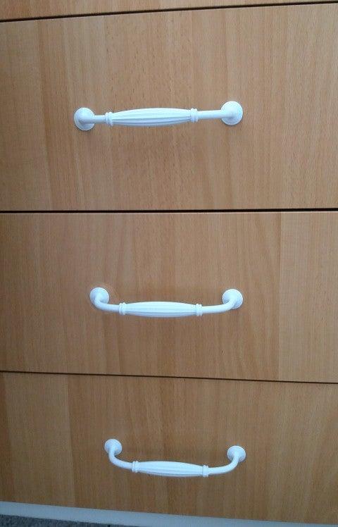 Poignées de tiroir, armoire, meubles de cuisine, poignées pour bouton d'armoire, tiroir, meubles, cuisine, bouton de simplicité, blanc, acier inoxydable, tube creux, barres de traction, bouton d'armoire pour quincaillerie de meubles de cuisine