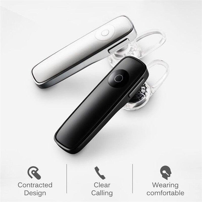 Mini oreillette Bluetooth sans fil noire pour la conduite, appels mains libres, casque d'affaires, confort amélioré, appairage Bluetooth facile, casque avec micro, connexion longue distance, oreillette pour tous les smartphones