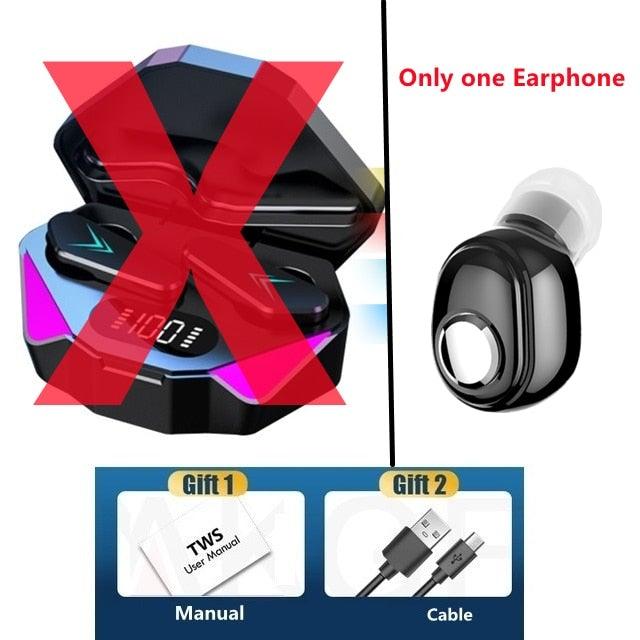 Casque de jeu Bluetooth pour jeu mobile, faible latence de 65 ms, écouteurs sans fil (True Wireless Earbuds) avec micro, casque de jeu Bluetooth à commande tactile, écouteurs de jeu stéréo avec réduction du bruit et micro