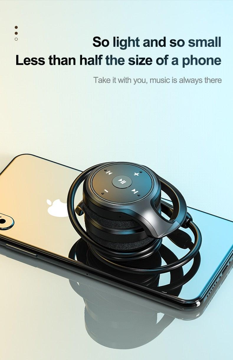 Écouteurs de sport sans fil avec lecteur de musique intégré, étanches à la sueur, radio FM, casque sans fil Bluetooth, écouteurs Bluetooth 5.0 pour le sport, l'extérieur, l'entraînement, mains libres pour la course à pied