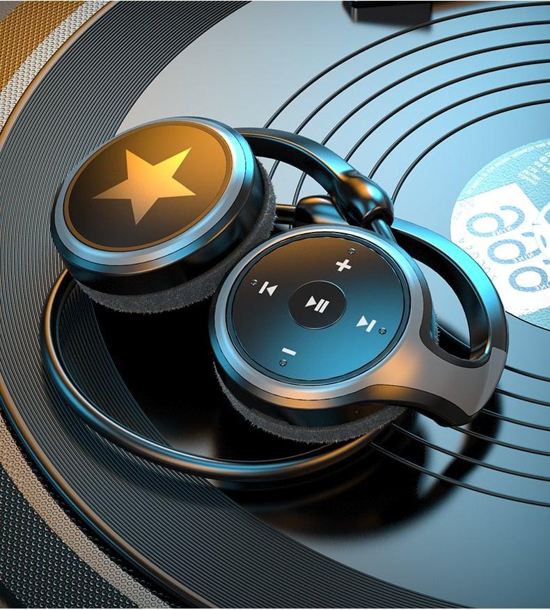 Écouteurs de sport sans fil avec lecteur de musique intégré, étanches à la sueur, radio FM, casque sans fil Bluetooth, écouteurs Bluetooth 5.0 pour le sport, l'extérieur, l'entraînement, mains libres pour la course à pied