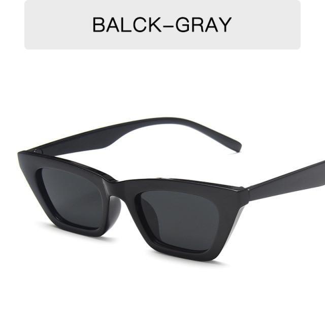 Lunettes de soleil rectangulaires noires pour femmes, style rétro, lunettes de conduite, lunettes de soleil œil de chat vintage, petites lunettes de soleil cool pour femmes, lunettes de luxe
