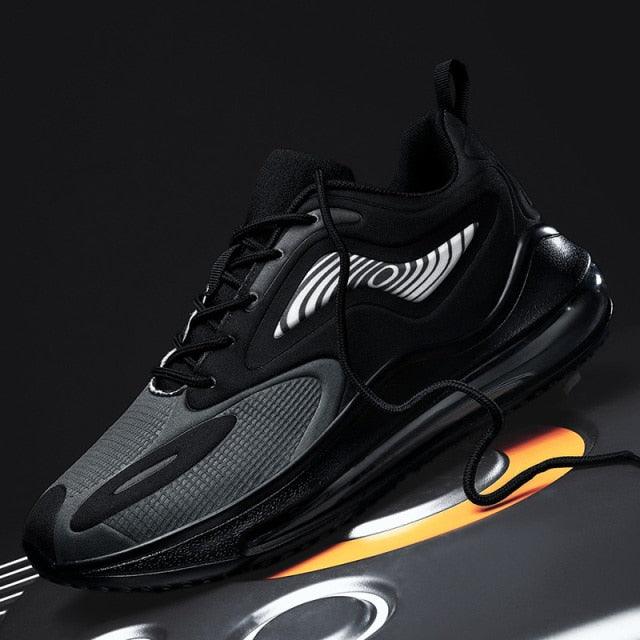 Baskets de sport colorées et confortables pour hommes Chaussures de course pour hommes avec coussin d'air Chaussures en maille noires Sport de plein air Tennis Nouvelles baskets blanches tendance Confortables Couleurs mélangées Design de luxe