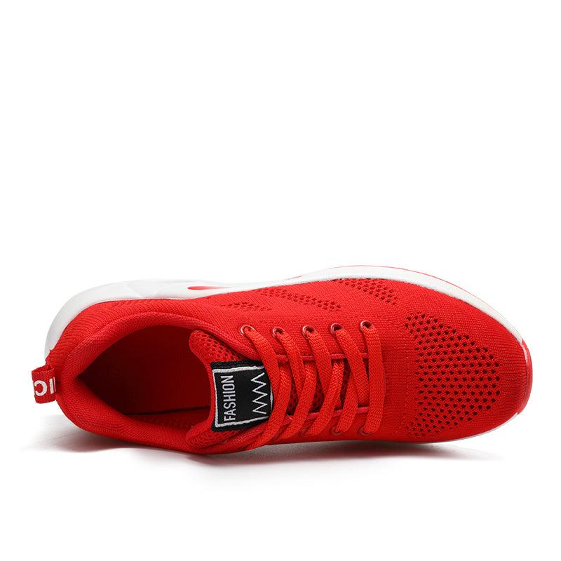Chaussures de sport pour femmes, baskets de course, respirantes, à lacets, ajourées, pour femmes, baskets de mode légères et respirantes, chaussures de marche antidérapantes, baskets de sport à la mode