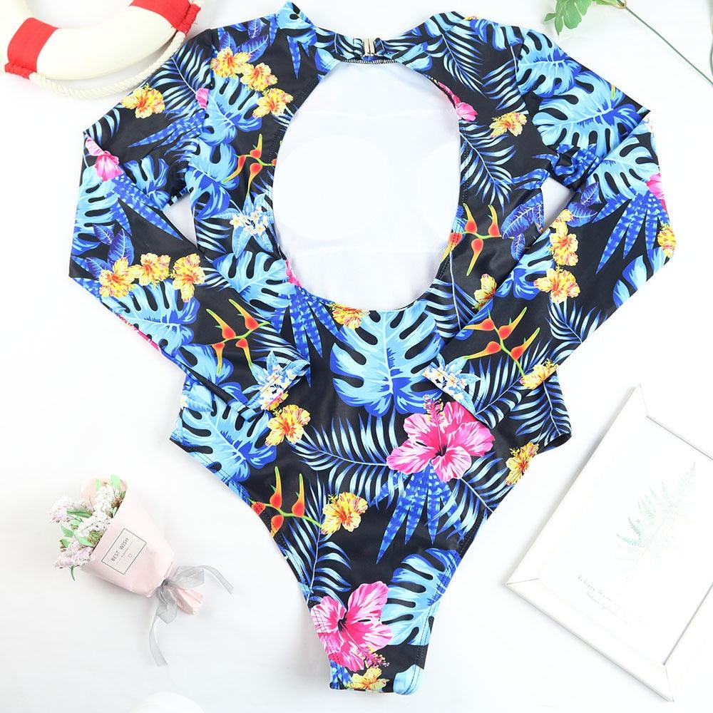 Maillot de bain de surf pour femme Bikini manches longues Maillot de bain imprimé tigre Push Up Maillot de bain d'été deux pièces Rash Guard de surf Bikini manches longues Ensemble maillot de bain