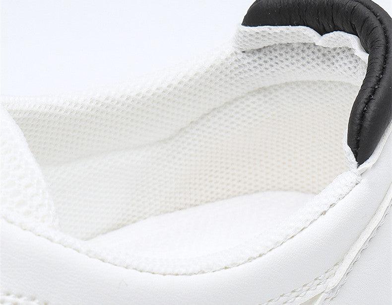 Baskets blanches décontractées pour femmes Printemps Été Respirantes Plates Couleur unie Chaussures en maille Baskets plates blanches à la mode Baskets de sport pour femmes Tennis Marche Gym Baskets à la mode
