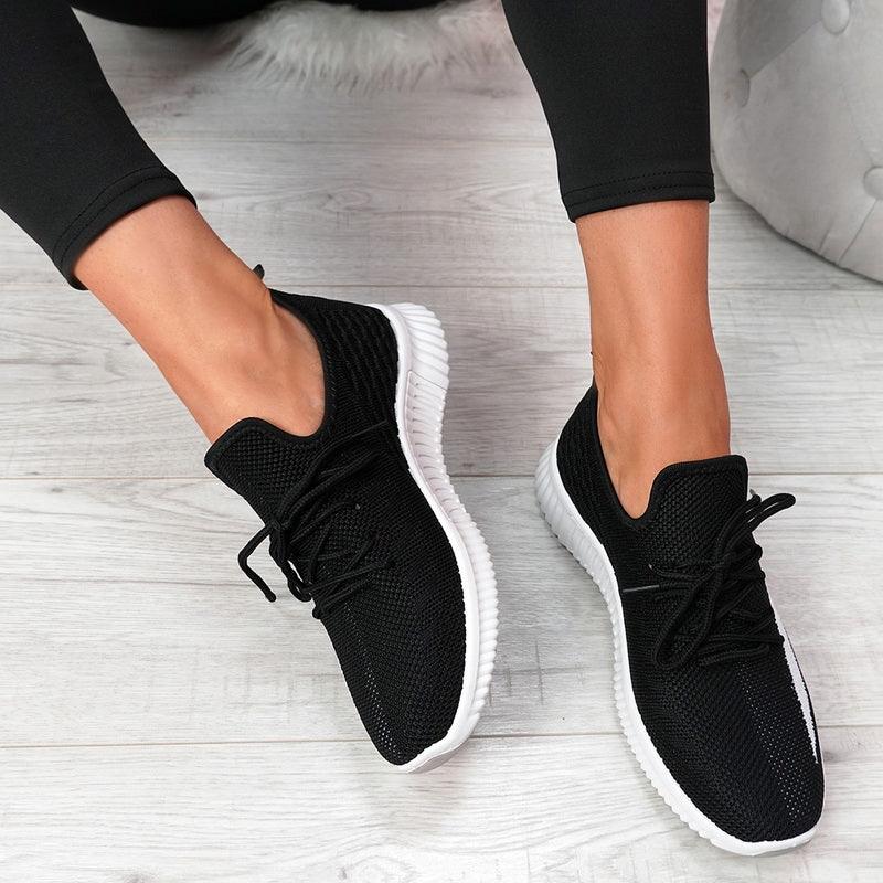 Chaussures de sport élégantes vulcanisées pour femmes à lacets en maille, à bout rond, décontractées, antidérapantes, plates, respirantes, à la mode pour femmes