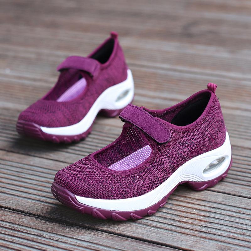 Nouvelles Chaussures Plates à Coussin d'Air pour Femmes Baskets en Maille Respirantes pour Femmes Chaussures Décontractées Rehaussées Chaussures à Coussin d'Air pour Femmes Baskets en Maille Respirantes Chaussures Plates pour Femmes