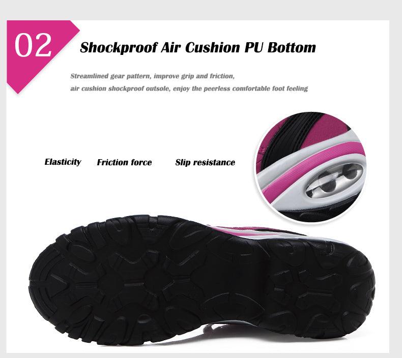 Baskets athlétiques à coussin d'air pour femmes, chaussures de marche respirantes, lacets sportifs, plateforme haute, chaussures décontractées, baskets en maille pour femmes, mode tennis, chaussures de marche respirantes pour la gym et le travail